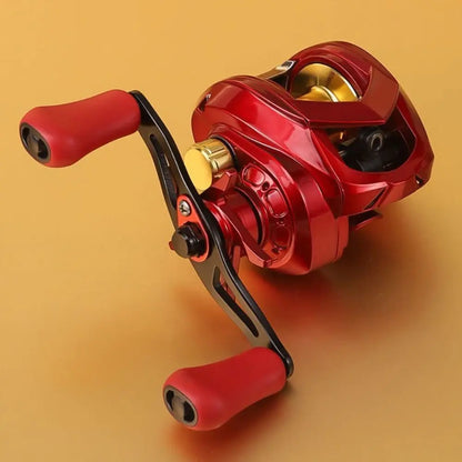 Metal Casting Baitcasting Reel 7.2:1 Gear Ratio 10Kg Max Drag Fishing Reel 10 Gear Magnetirc Brake Quick Reaction Operation