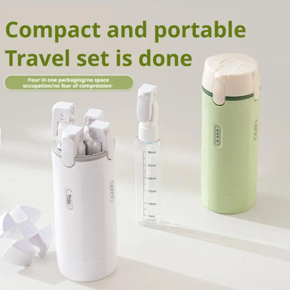 Travel Dispenser Storage Bottle (contains 4*30ml inner bottles) For Shampoo Conditioner Lotion Toner Portable Travel Bottles