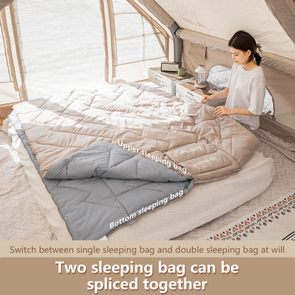 BISINNA Camping Sleeping Bag Portable Pillow Blanket Quilt for Outdoor Traveling Pinic Hiking