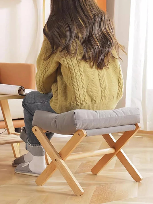 Small Footstool Portable Desk Rest Foot Ottoman Footstool Portable Footrests Foot Stool chair Leg Rest High Padded Vanity Chair