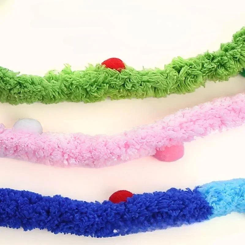 Pet Cat Interactive Teaser Toy Soft Plush Strip Wands Toys for Kitten Cats Play Pet Supplies for Fun And Exercise