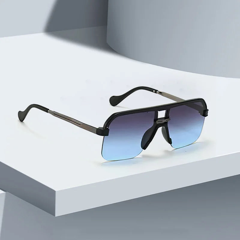 2025 New in Sunglasses for Women  Modern Fashion Transparent Frame Gradient Yellow Pink Lens Square Glasses Gift for Friend