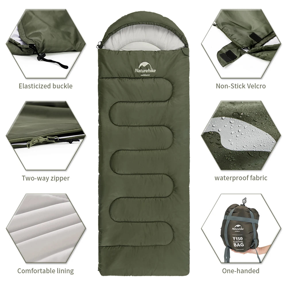Naturehike Y150 Sleeping Bags Ultralight Cotton Sleeping BagOutdoor Camping Home Leisure Sleeping Bag Hiking Sleeping Bag