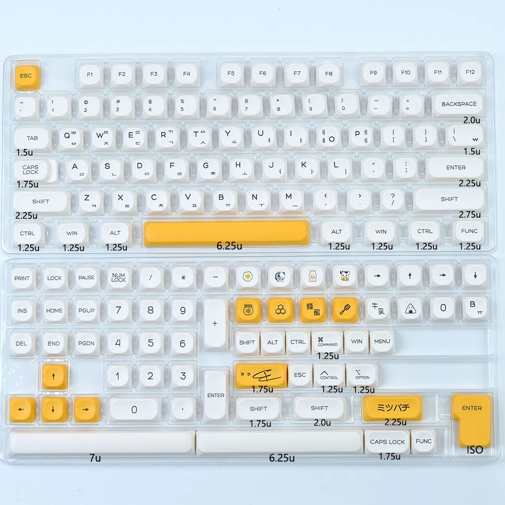 KBDiy 143 Keys/Set Russian Japanese Korean Matcha Keycap Green KOA PBT Keycaps for Mechanical Keyboard Caps for GMK67 GMK64 61