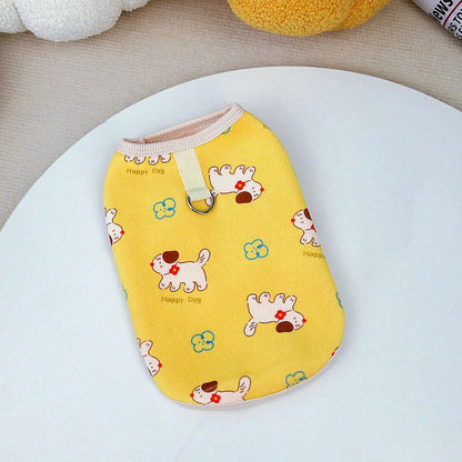 1pc-Pet Clothing Happy Two Leg Velvet Clothes Autumn and Winter Small and Medium sized Dog Pet Clothing