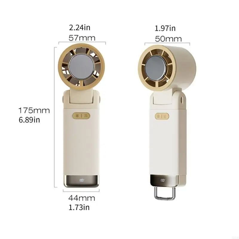 Portable Handheld Fan Portable 100 Speed Adjustable Battery Rechargeable Fan