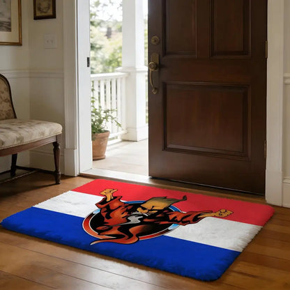 HHardcore Fashion Floor Mat Soft Flannel Absorbent Mat Non-Slip Rug Home Bedroom Bathroom