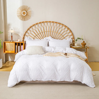 3pcs Cutting Flower Bedding Set with Zip Closure - Polyester, All-Season Comforter Set (Comforter & Pillow Shams Not Included)