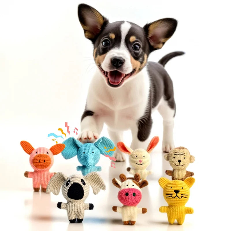 Pet Supplies: Durable Chew-Resistant Corn Plush Toys for Cats and Dogs, with Sound and Various Cartoon Designs