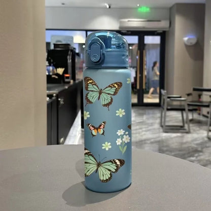 780ml 3D Printed Cute Cartoon Water Bottle Leakproof Plastic Straw Cup Portable Outdoor Large Capacity Sports Water Bottle