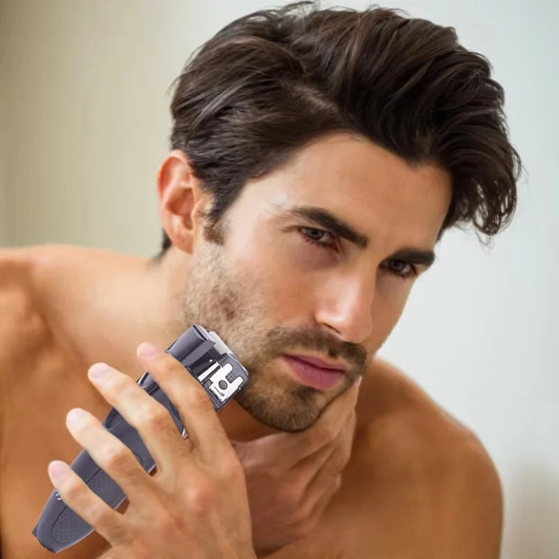 Surker Electric Shaver for Men Rechargeable Intelligent Reciprocating Type Razor Washable Digital LCD Display Shaving Machine