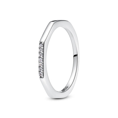 925 Sterling Silver Rings For Women Original Crown Love Heart Wishbone Engagement Wedding Rose Gold Crystal Ring Luxury Jewelry