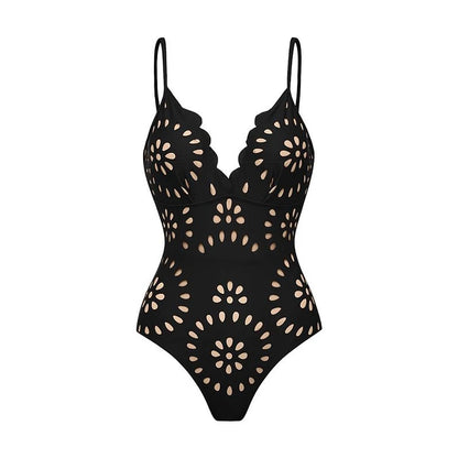 Flaxmaker Summer New Women Sexy Hawaiian Lace Up V Neck Ruffle Swimsuit and Sarong Women Swimwear Set Push Up Bathing Suit