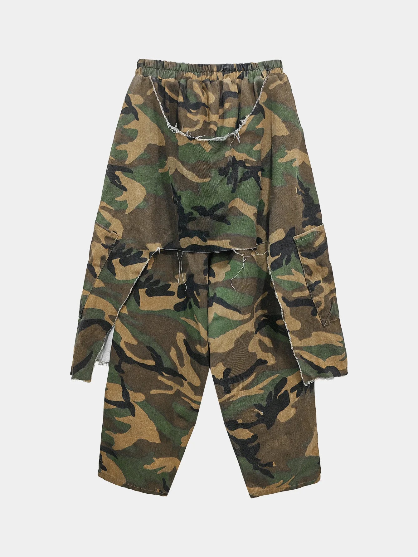 Streetwear Camouflage Harem Pants Sexy Women High Street Ripped Camo Fashion Trousers