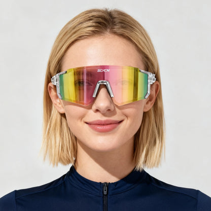 SCVCN Fashion Sunglasses for Men Sport Cycling Glasses Bike Bicycle Hiking Camping Golf UV400 Protection Glasses Women Baseball
