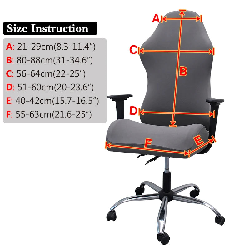 4pcs Gaming Chair Covers With Armrest Spandex Splicover Office Seat Cover For Computer Armchair Protector Cadeira Gamer