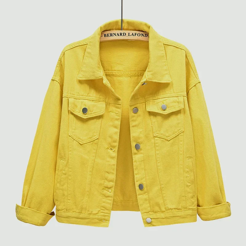 Y2k Denim Jeans Coat Cotton Women Button Spring Autumn Ropa Cardigan Punk Gothic Bomber Jacket Windbreaker Elegant Jackets