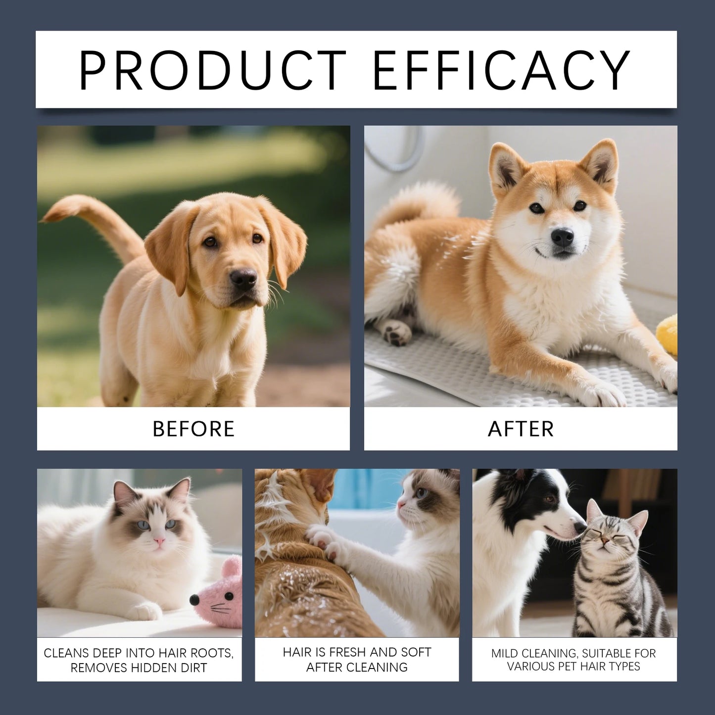 Pet Hair Detangler Dog Cleaning Essence Cat Grooming Mist Shiny Fur Conditioner No Rinse Wash Easy Combing Pet Clean tool