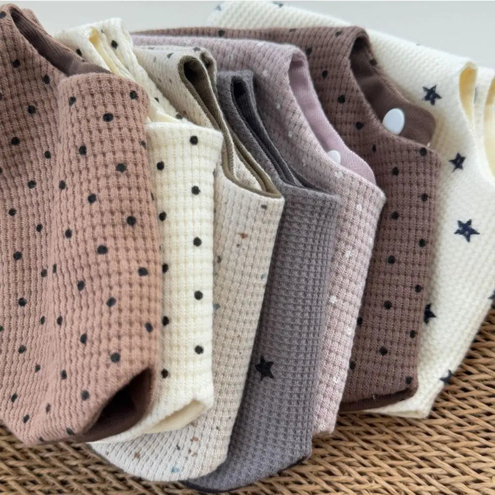 Comfortable Cartoon Baby Feeding Bib Cotton Two-sided Usable Cute Saliva Towel Washable Skin-friendly Teething Bib Newborn Care