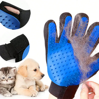 1pc  2-in-1 pet grooming glove brush, suitable for cats and dogs - hair removal gloves, with massage and grooming effects
