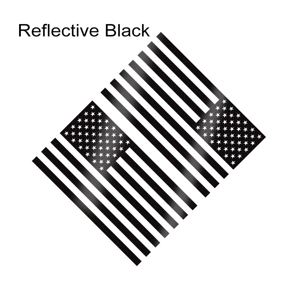 2Pcs US Flag Vinyl Stickers American Flag Decal For Car Trucks Windows Side Door Body Bumpers Laptops Styling Decor Accessories