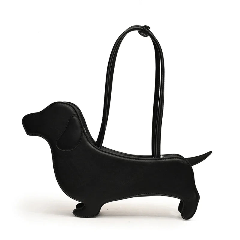 INS Three-dimensional Dachshund Shoulder Bag PU Leather Retro Handbag Korean Design Underarm Bag Purse and Handbag Designer Bag