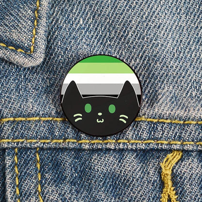 Lapel teacher tote Bag backpacks Badge Cartoon gift Pines Brooch for women Non Binary Pride cat Pins Custom cute Pines Shirt