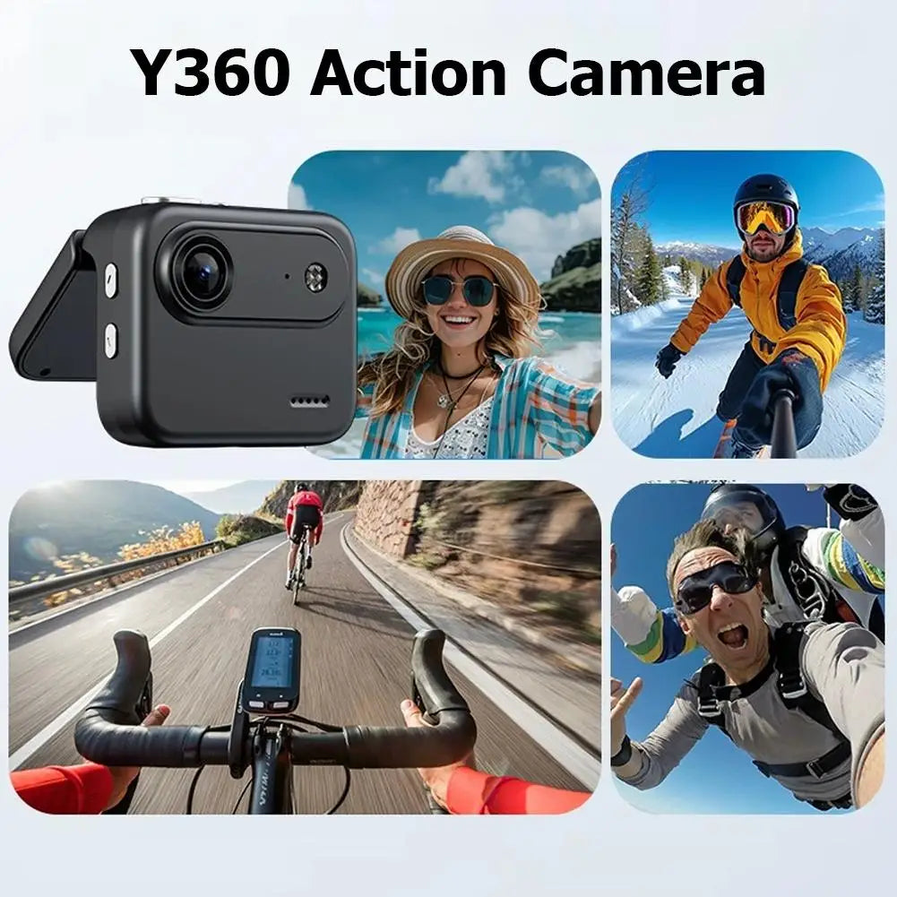 Y360 action camera with flip screen 4K ultra-high definition recording VLOG ready image stabilization wide-angle lens loop camer