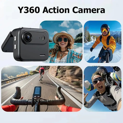 Y360 action camera with flip screen 4K ultra-high definition recording VLOG ready image stabilization wide-angle lens loop camer