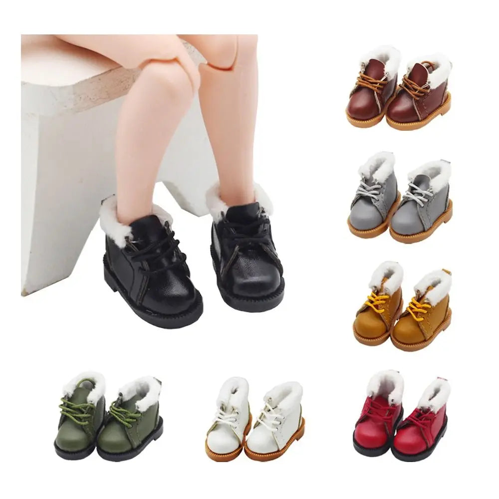 Doll Accessory Toy For 1/6 Blythes OB22 ob24 Dolls Doll Winter Boots Shoes Accessories Doll Clothes Accessories Mini Doll Shoes