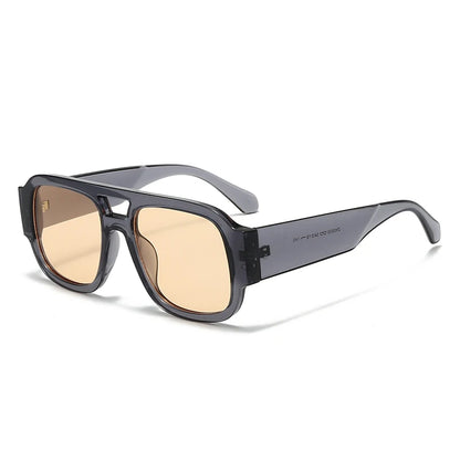 Protective Glasses 1/4 Sets Large Frame Double Bridges Square Sun Glasses Women Candy Color Men Eyeglasses Outdoor Sports Shades