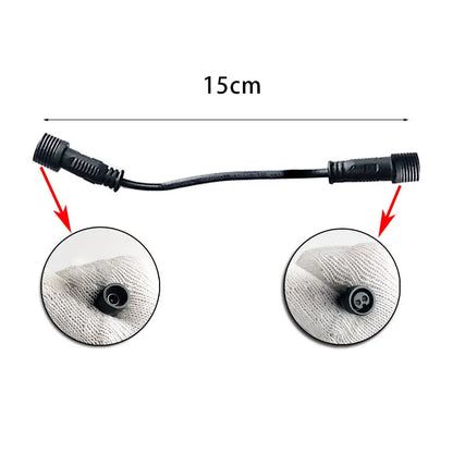IP67 Solar Light Conversions 1 to 2 Splitter DC To 2Pin Plugs Intelligent Triage Universal Waterproof Connector Male Female Wire