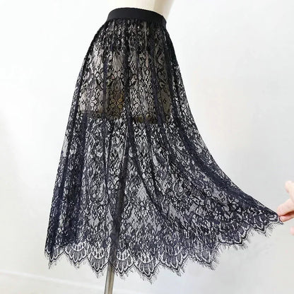 Fashion Basic 2025 Underskirt Female Half Length Skirt Lace Slip Innerwear Short Skirt Women Half Slip Dress Petticoat