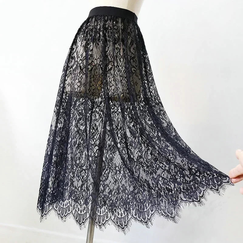 Fashion Basic 2025 Underskirt Female Half Length Skirt Lace Slip Innerwear Short Skirt Women Half Slip Dress Petticoat