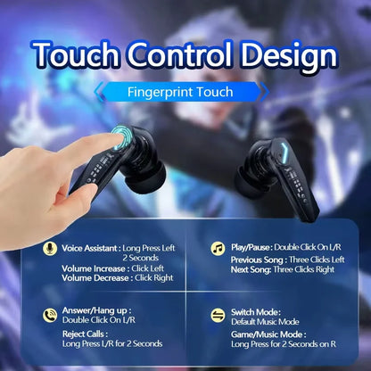 Lenovo GM2 Pro Wireless Headphones Touch Control Game Bluetooth Earphones Noise Reduction HiFi Stereo Music Sport Earbuds Choice