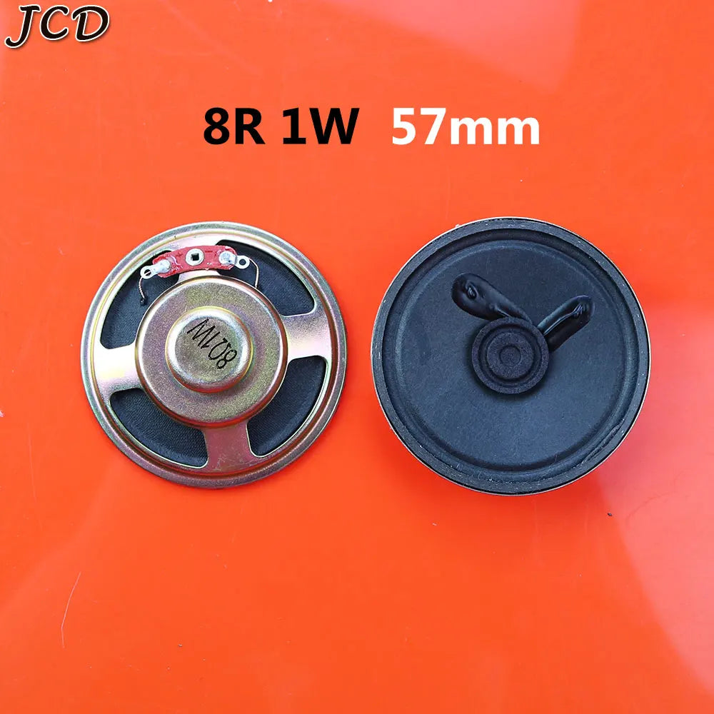 JCD 1Piece 8 ohm 8R 0.5W 1W 2W 3W 5W 0.5 1 2 3 5 watt LoudSpeaker  Diameter 50mm 57mm 66mm 77mm Speaker