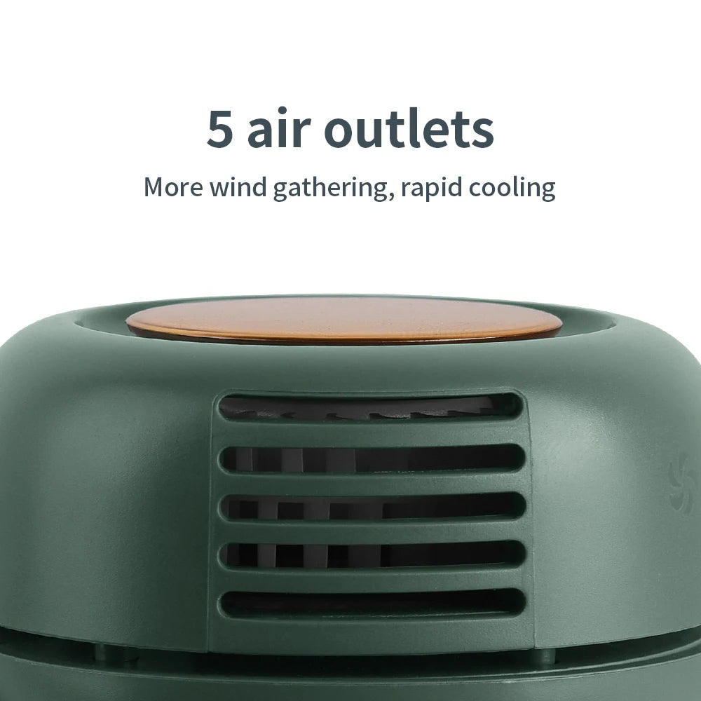 Portable Fan Mini Handheld Rechargeable Bladeless Electric Fan Clip Waist Fan Suitable for Outdoor Ventilation Desktop Small Fan