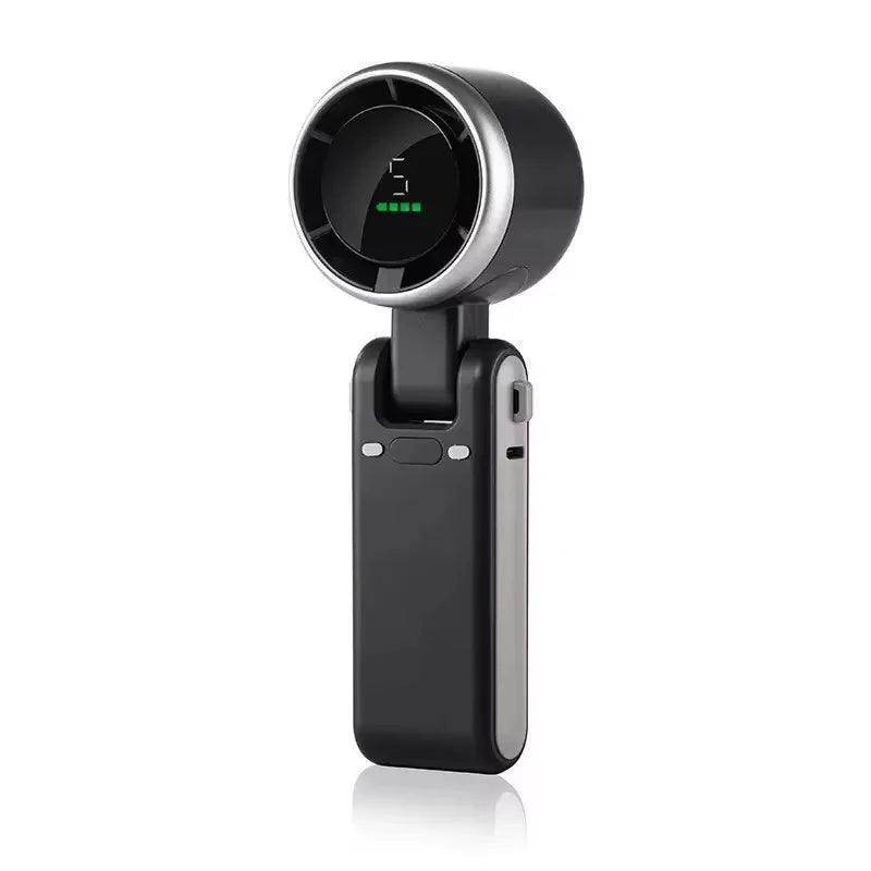 Portable Fan Mini Handheld Rechargeable Bladeless Electric Fan Clip Waist Fan Suitable for Outdoor Ventilation Desktop Small Fan