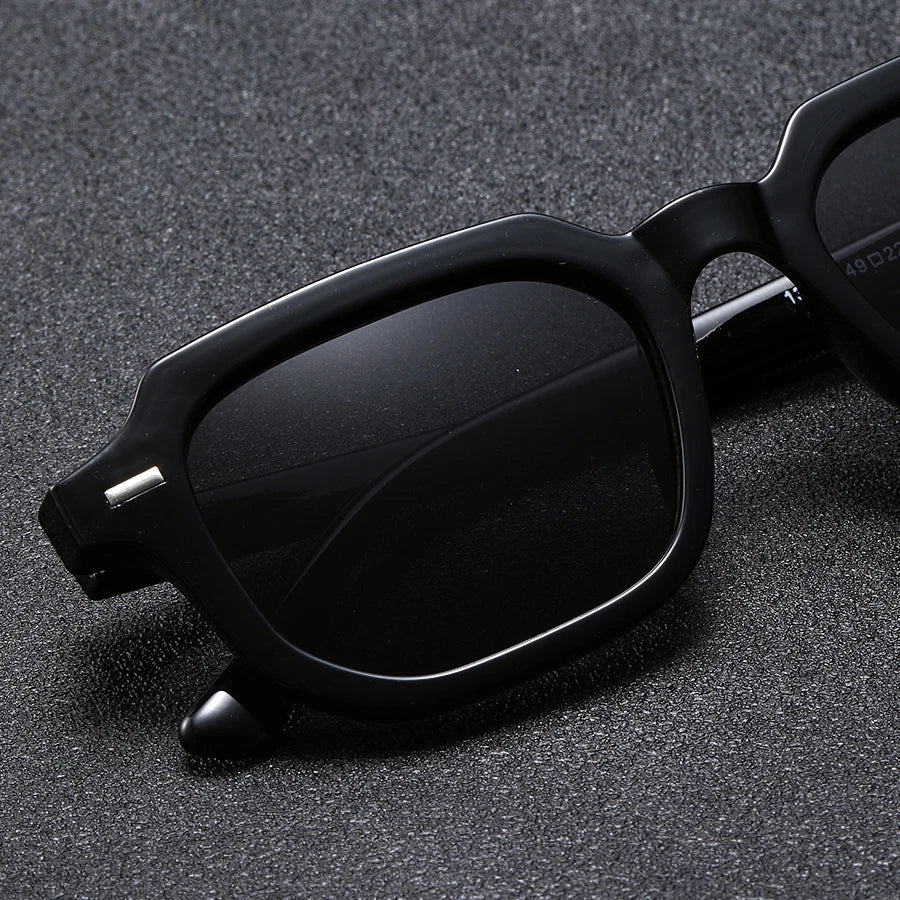 1Pc Men's Fashion Glasses New Trendy Square Frame Retro Rivet Y2K Music Festival Cool Street Style Decoration Suitable for Daily