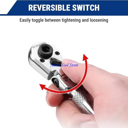 31GJ 1/4inch Drive Ratcheting Wrench Featuring 72Tooth Mechanism Reversible Switching