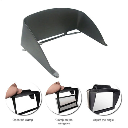 Car Navigation Visor Car Navigation Glare Shield Visor Vehicle Navigator Sunshade Visor for GPS Navigation Accessories