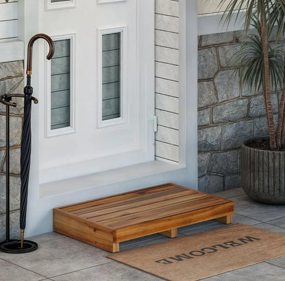 One Step Stool ,  for Bed Wooden Mobility Stepping Stools for Adults, Kids/Bedside, Bathroom, Kitchen, Garden
