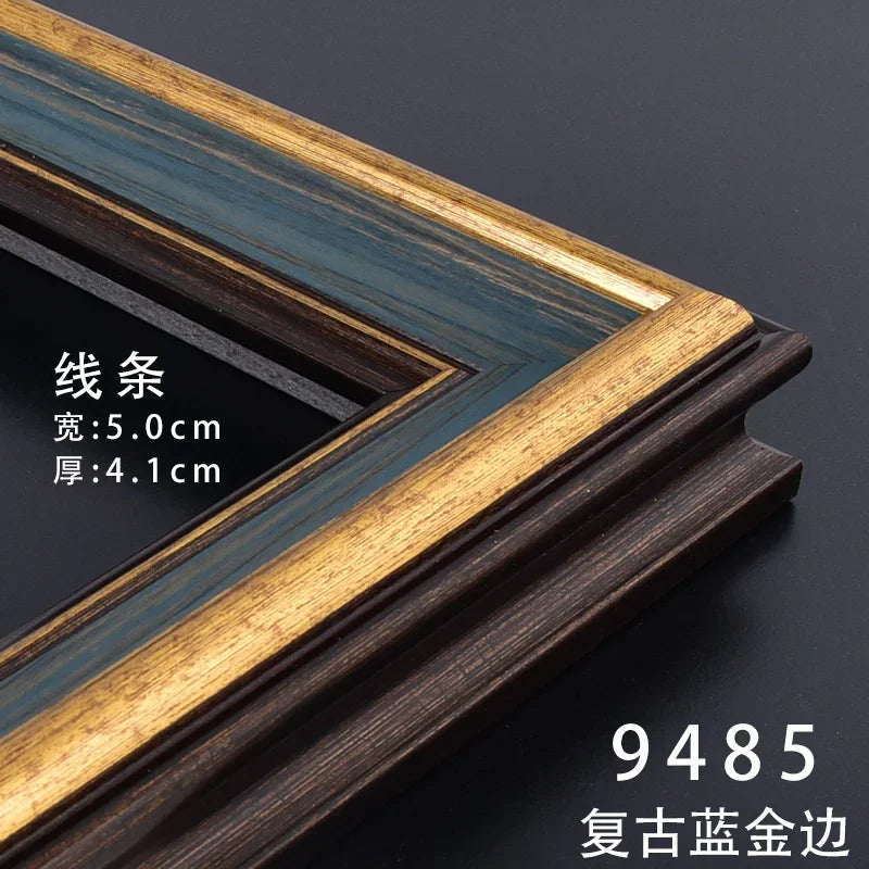 Gold Paint Frame Oil Paintings Wall Art Pictures Frames Embroidery Frame Home Decor Porta Retrato Digital Personalized Gift