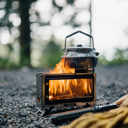 Goout Springhill wood stove Portable Firewood Square Stove Stainless Steel Outdoor Fire Heater Stove Picnic Hiking Camping