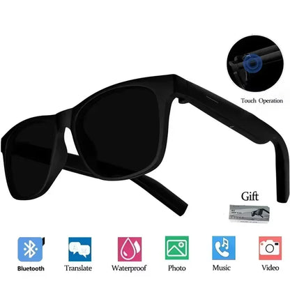 Lenovo 2026 New AI Remote Control Touch Smart Glasses 8K HD Camera Translator Voice Assistant Music Player Bluetooth Sunglasses