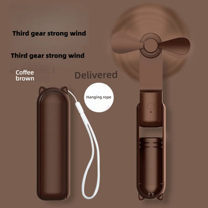 Portable Mini Handheld Fan Small Pocket Fan USB Rechargeable Battery Fan Folding Cooling Hand Fan Mini USB Fan with Power Bank