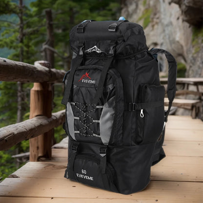 80L Waterproof Hiking Camping Backpack Trekking Bag Rucksack Large Capacity Travel Backpack Men Outdoor Sport Mountaineering Bag