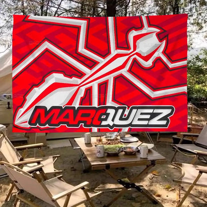 Marquez Marc 93 Cartoon Flag Art Science Fiction Room Home Decor Wall Hanging Home Decor Banner