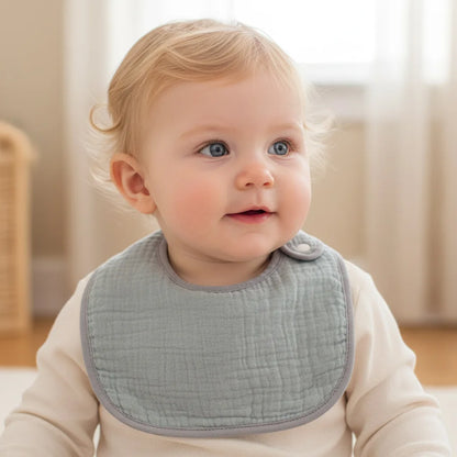 Mother and Baby Category A Children's Saliva Towel, Baby Cotton Gauze Absorbent Bib, Infant Anti-Spill Feeding Essential