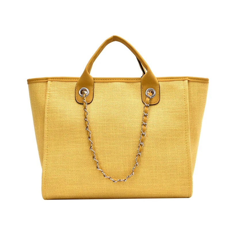 2025 Female Large Capacity New European American Bucket Bag Handheld Single Shoulder Diagonal Cross Chain Tote Bag